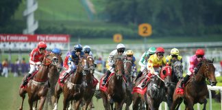 Singapore Racing Action.