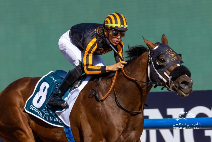 Multiple G1-winning jockey Tyler Gaffalione flies in to partner ISOLATE in the AED1Million G2 Al Maktoum Mile on Friday at Meydan.