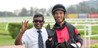 Trainer NM Selvan and stable apprentice dominated the card at Selangor on Sunday.