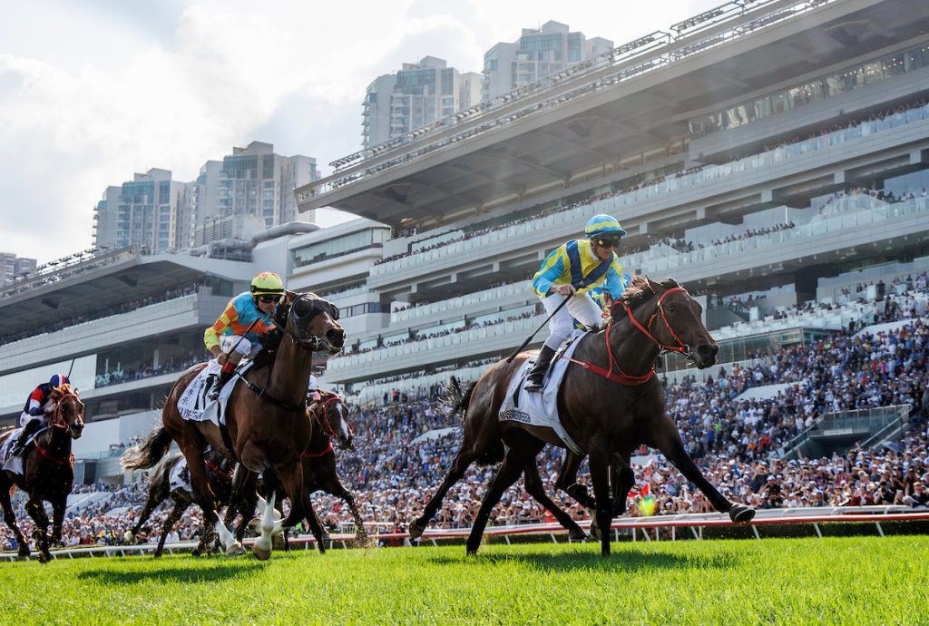 Massive Sovereign wins the 2024 BMW Hong Kong Derby.