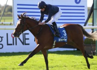 City Of Troy winning the Dewhurst (Nigel French/PA)