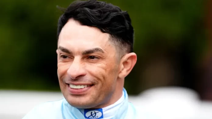 Silvestre De Sousa after winning the bet365 Mile on Charyn (John Walton/PA)